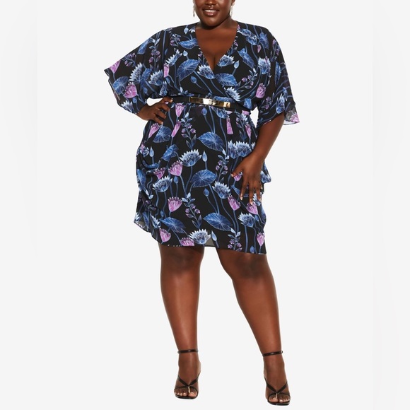 City Chic Wrap Dress - Picture 1 of 13